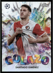 Santiago Giménez, Card, Topps Chrome UEFA Club Competitions 2024-2025