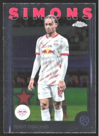 Xavi Simons, Kartička, Topps Chrome UEFA Club Competitions 2024-2025, BASE Xavi Simons, Kartička, Topps Chrome UEFA Club Competitions 2024-2025, BASE