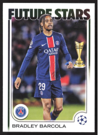 Bradley Barcola, Kartička, Topps UEFA Club Competitions 2024-25, BASE