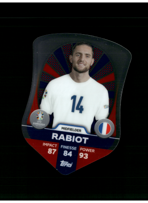 Adrien Rabiot, Kartička, Topps Match Attax UEFA EURO 2024, INSERT