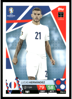Lucas Hernández, Kartička, Topps Match Attax UEFA EURO 2024, BASE
