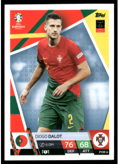 Diogo Dalot, Kartička, Topps Match Attax UEFA EURO 2024, BASE
