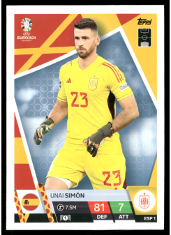 Unai Simón, Kartička, Topps Match Attax UEFA EURO 2024, BASE