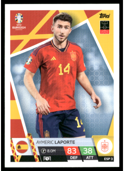 Aymeric Laporte, Kartička, Topps Match Attax UEFA EURO 2024, BASE
