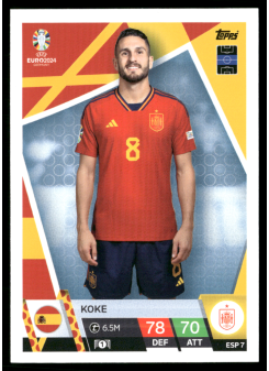 Koke, Kartička, Topps Match Attax UEFA EURO 2024, BASE