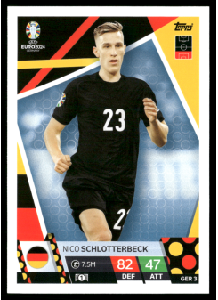 Nico Schlotterbeck, Kartička, Topps Match Attax UEFA EURO 2024, BASE