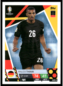 Malick Thiaw, Kartička, Topps Match Attax UEFA EURO 2024, BASE