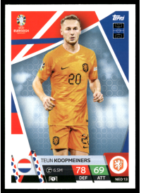 Teun Koopmeiners, Kartička, Topps Match Attax UEFA EURO 2024, BASE