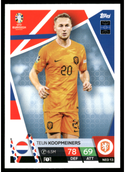 Teun Koopmeiners, Kartička, Topps Match Attax UEFA EURO 2024, BASE
