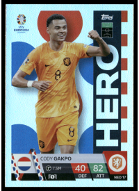 Cody Gakpo, Kartička, Topps Match Attax UEFA EURO 2024, BASE