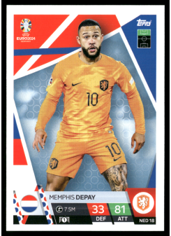 Memphis Depay, Kartička, Topps Match Attax UEFA EURO 2024, BASE