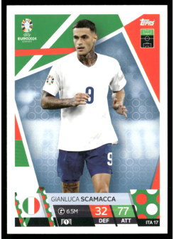 Gianluca Scamacca, Kartička, Topps Match Attax UEFA EURO 2024, BASE