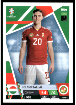 Roland Sallai, Kartička, Topps Match Attax UEFA EURO 2024, BASE
