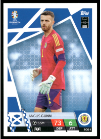 Angus Gunn, Kartička, Topps Match Attax UEFA EURO 2024, BASE