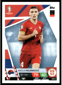 Nikola Milenković, Kartička, Topps Match Attax UEFA EURO 2024, BASE