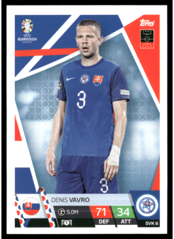 Denis Vavro, Kartička, Topps Match Attax UEFA EURO 2024, BASE