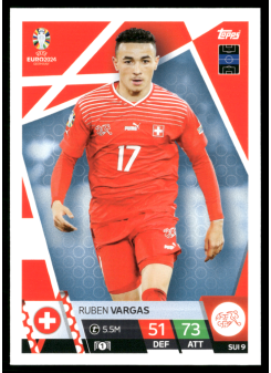 Ruben Vargas, Kartička, Topps Match Attax UEFA EURO 2024, BASE