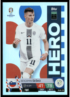 Benjamin Šeško, Kartička, Topps Match Attax UEFA EURO 2024, BASE