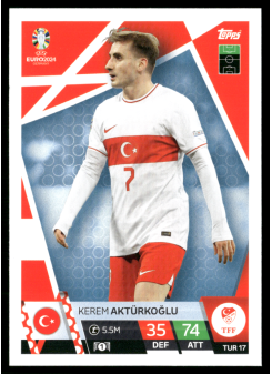 Kerem Aktürkoğlu, Kartička, Topps Match Attax UEFA EURO 2024, BASE