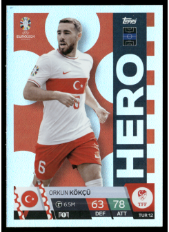 Orkun Kökçü, Kartička, Topps Match Attax UEFA EURO 2024, BASE