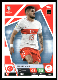 Eren Elmalı, Kartička, Topps Match Attax UEFA EURO 2024, BASE Eren Elmalı, Kartička, Topps Match Attax UEFA EURO 2024, BASE
