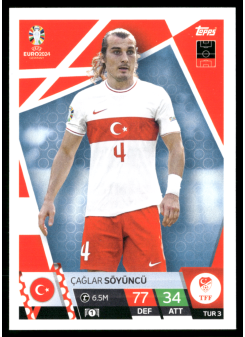 Çağlar Söyüncü, Kartička, Topps Match Attax UEFA EURO 2024, BASE