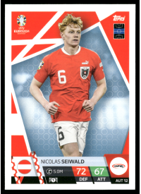 Nicolas Seiwald, Kartička, Topps Match Attax UEFA EURO 2024, BASE Nicolas Seiwald, Kartička, Topps Match Attax UEFA EURO 2024, BASE