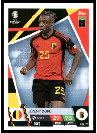 Jérémy Doku, Kartička, Topps Match Attax UEFA EURO 2024, BASE