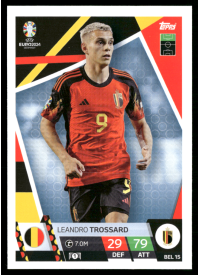 Leandro Trossard, Kartička, Topps Match Attax UEFA EURO 2024, BASE