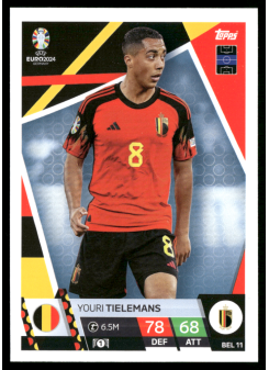 Youri Tielemans, Kartička, Topps Match Attax UEFA EURO 2024, BASE