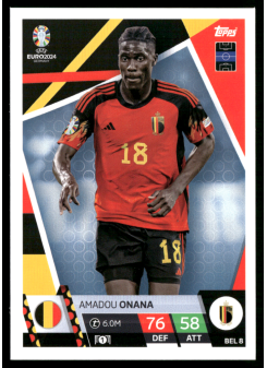 Amadou Onana, Kartička, Topps Match Attax UEFA EURO 2024, BASE