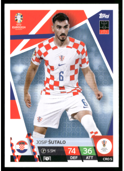 Josip Šutalo, Kartička, Topps Match Attax UEFA EURO 2024, BASE
