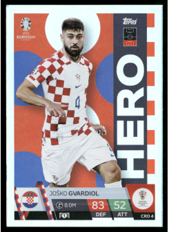 Joško Gvardiol, Kartička, Topps Match Attax UEFA EURO 2024, BASE