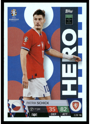 Patrik Schick, Kartička, Topps Match Attax UEFA EURO 2024, BASE
