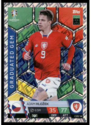 Adam Hložek, Kartička, Topps Match Attax UEFA EURO 2024, BASE