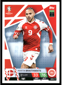 Martin Braithwaite, Kartička, Topps Match Attax UEFA EURO 2024, BASE