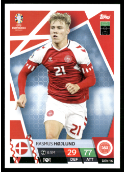 Rasmus Højlund, Kartička, Topps Match Attax UEFA EURO 2024, BASE