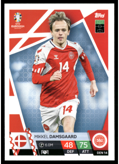 Mikkel Damsgaard, Kartička, Topps Match Attax UEFA EURO 2024, BASE