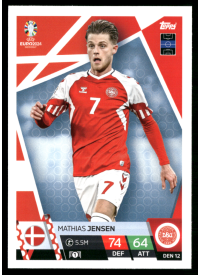 Mathias Jensen, Kartička, Topps Match Attax UEFA EURO 2024, BASE