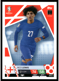 Rico Lewis, Kartička, Topps Match Attax UEFA EURO 2024, BASE