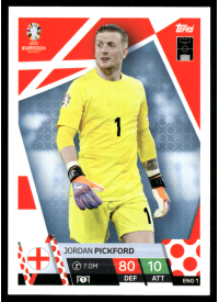 Jordan Pickford, Kartička, Topps Match Attax UEFA EURO 2024, BASE