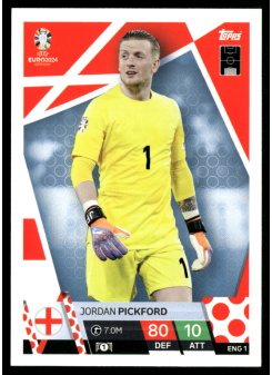 Jordan Pickford, Kartička, Topps Match Attax UEFA EURO 2024, BASE