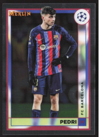 Pedri, Kartička, Topps Merlin Chrome UEFA Club Competitions 2022-2023, BASE