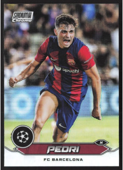 Pedri, Kartička, 2023-24 Topps Stadium Club Chrome UEFA Club Competitions, Refractor