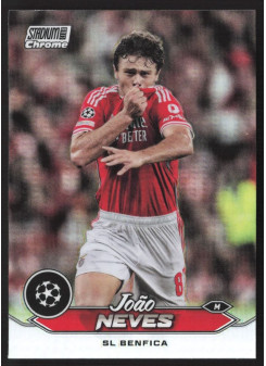 Joao Neves, Kartička, 2023-24 Topps Stadium Club Chrome UEFA Club Competitions, Refractor