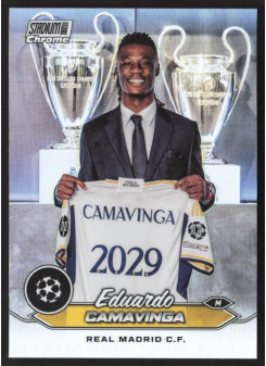 Eduardo Camavinga, Kartička, 2023-24 Topps Stadium Club Chrome UEFA Club Competitions, Refractor
