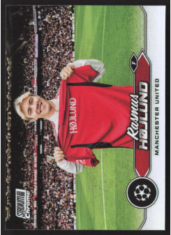 Rasmus Hojlund, Kartička, 2023-24 Topps Stadium Club Chrome UEFA Club Competitions, Refractor