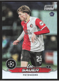 Leo Sauer, Kartička, 2023-24 Topps Stadium Club Chrome UEFA Club Competitions, Refractor