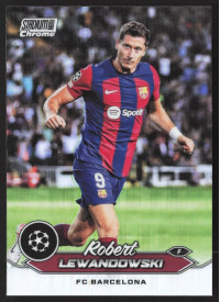 Robert Lewandowski, Kartička, 2023-24 Topps Stadium Club Chrome UEFA Club Competitions, Refractor