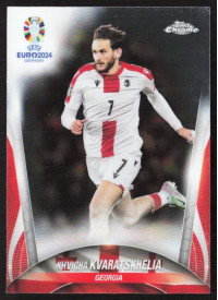 Khvicha Kvaratskhelia, Kartička, Topps Chrome UEFA Euro 2024, BASE